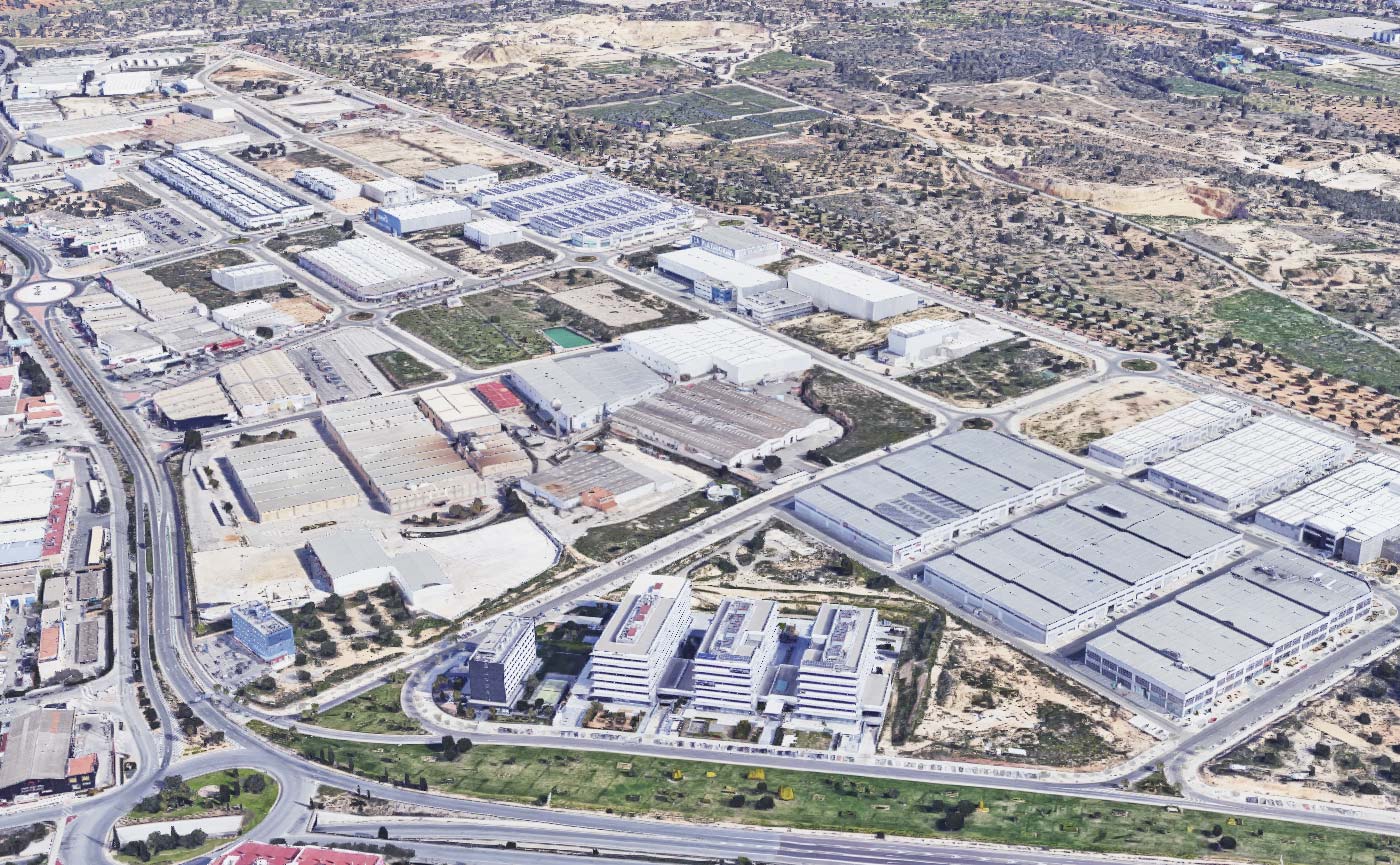 Vista aérea del Parque Empresarial Táctica