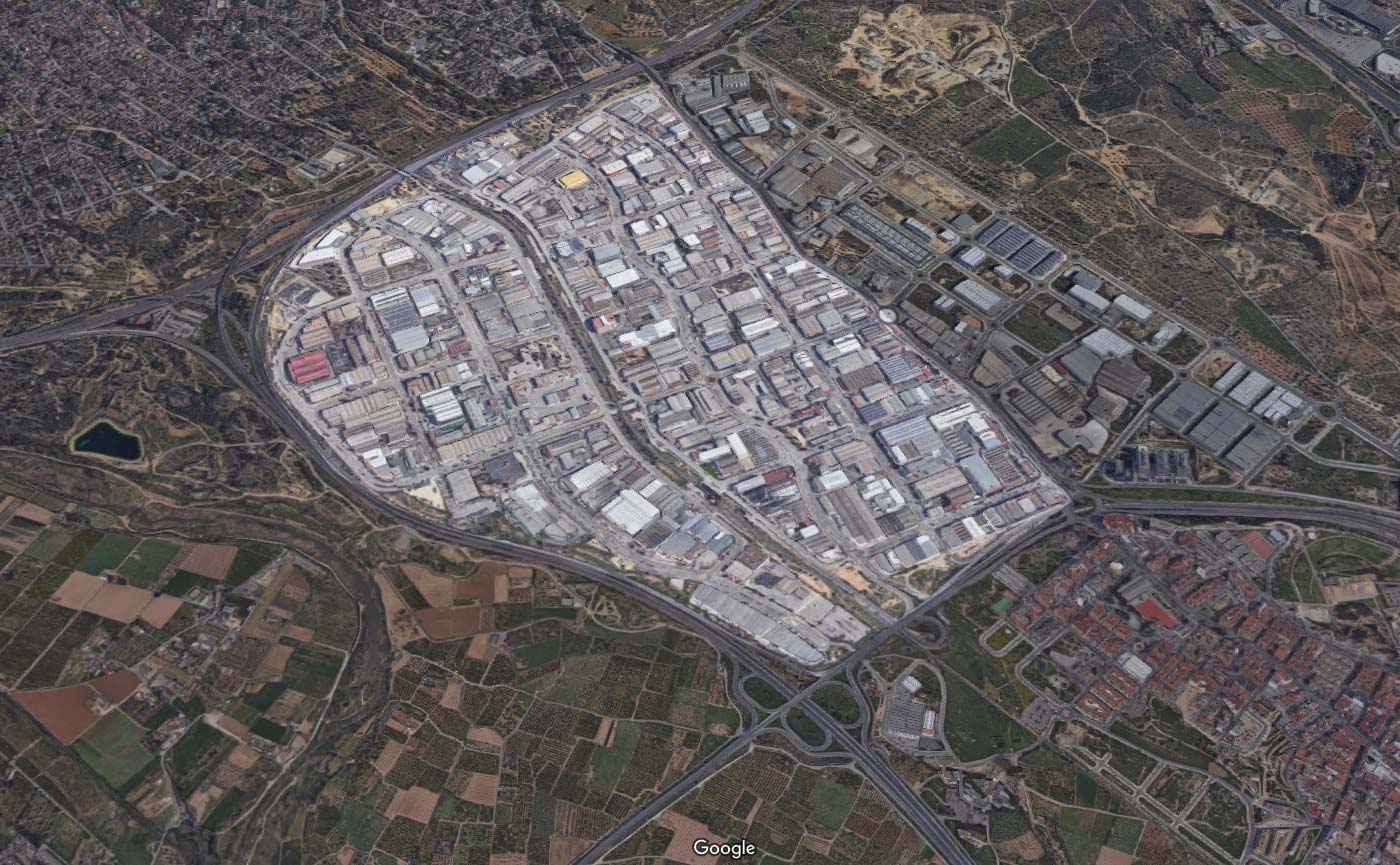 Vista aérea del Polígono Industrial Fuente del Jarro