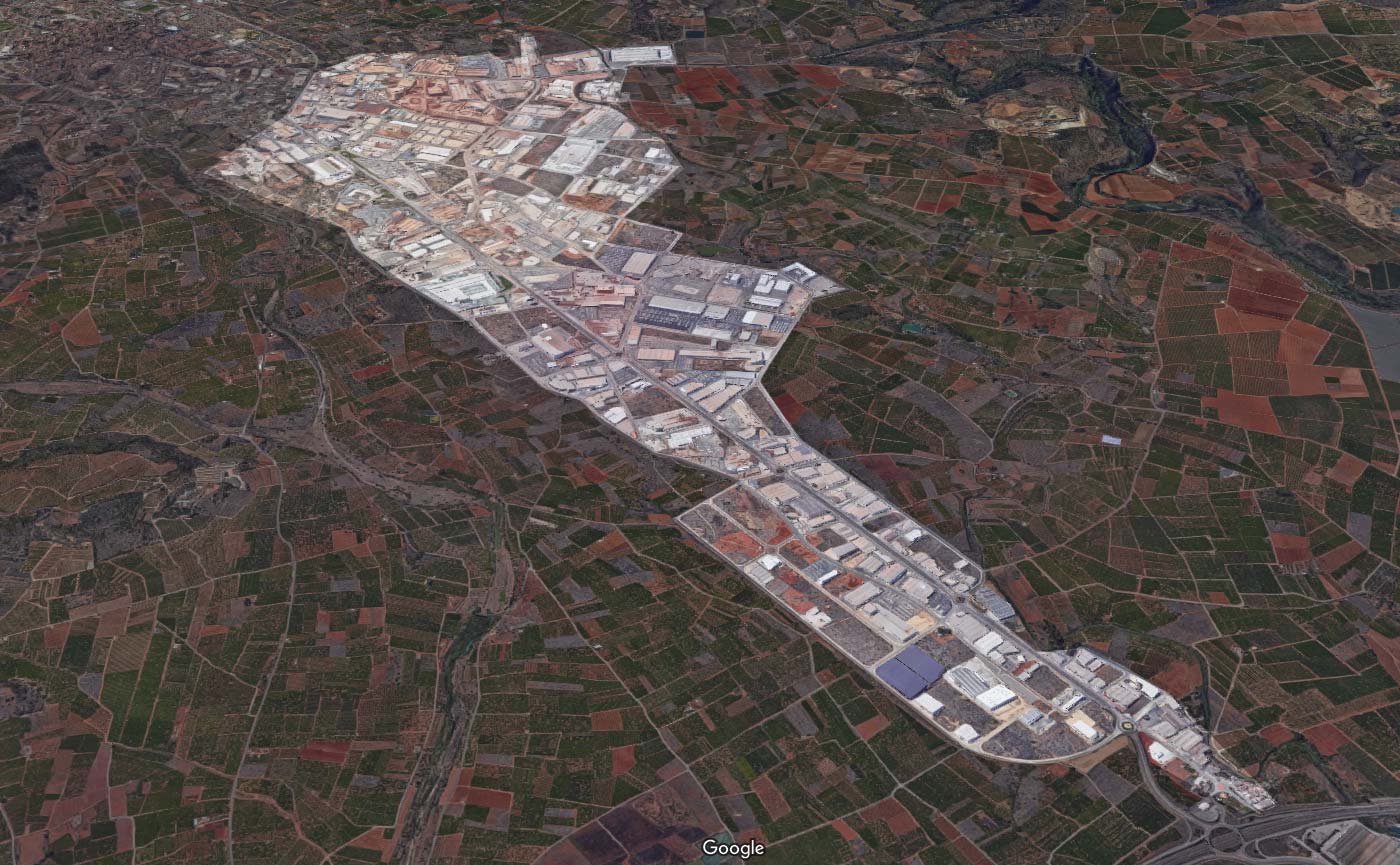 Vista aérea del Polígono Industrial de Onda